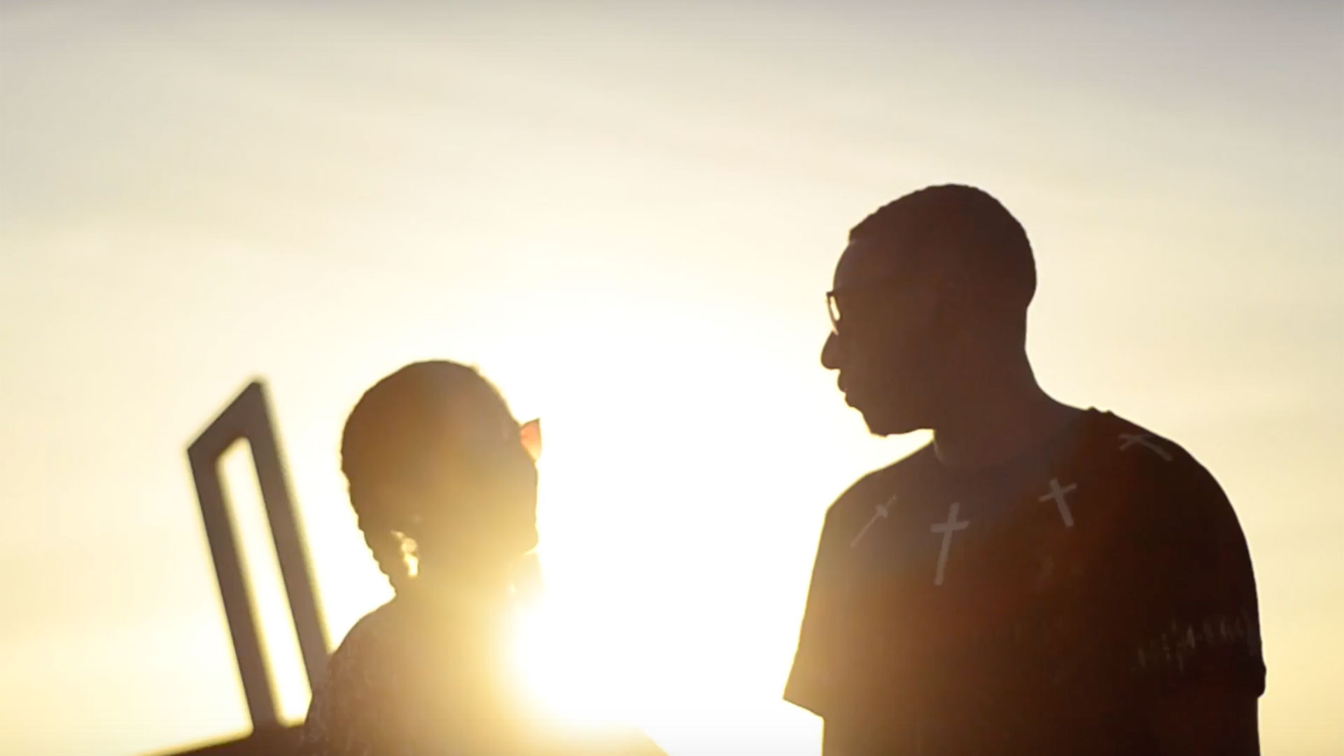 Jay Clique with Tessa outside in the sunshine - Fly with me video - biography